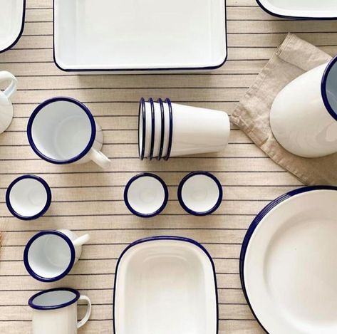 Falcon Enamelware on Instagram: “Distinctively ice-white with the blue rim, the classic design of Falcon is still instantly recognisable to this day. Look out for the…” Shaker Home, Falcon Crest, Michigan Cottage, Falcon Enamelware, The Falcon, Owl Pictures, Quiet Place, Blue Door, Enamels