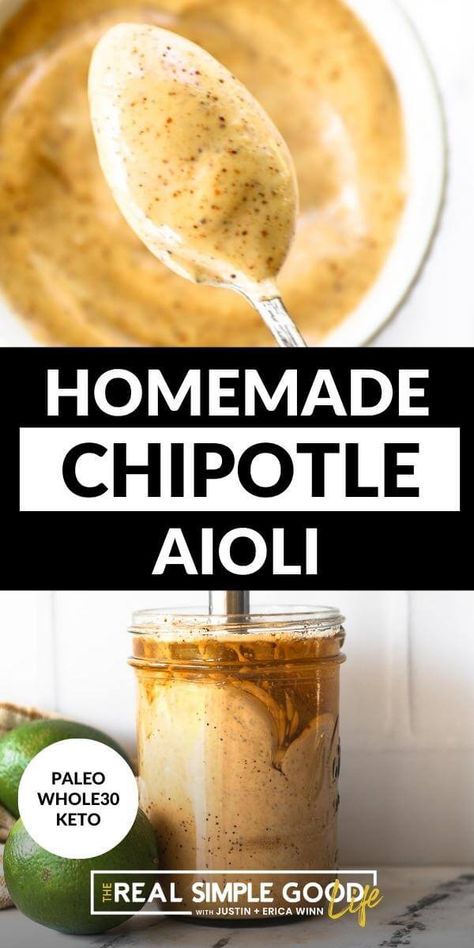 5-Minute Homemade Chipotle Aioli Keto Chipotle Sauce, Chipotle Aoli Recipe, Keto Condiments, Recipes Sauces, Homemade Aioli, Homemade Chipotle, Aioli Sauce, Keto Sauces, Chipotle Aioli