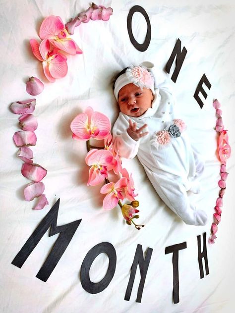 Baby Girl One Month Shoot, 1 Month Baby Girl Photoshooting Ideas, 1 Months Baby Photoshoot, One Month Baby Photoshoot Ideas, Month Wise Baby Photo Ideas, 1 Month Baby Picture Ideas Boy, One Month Photoshoot Ideas, Baby One Month Photo Ideas, Month Birthday Photoshoot