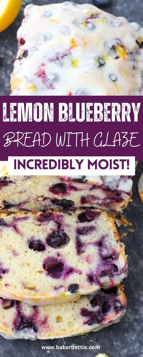 Blueberry Lemon Bread, Blueberry Muffin Bread, Fritatta Recipe, Blueberry Bread Recipe, Lemon Blueberry Loaf, Blueberry Loaf, Lemon Blueberry Bread, Drumstick Recipes, Lemon Blueberry Muffins