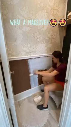 2023 Home Decor Trends, Toilet Makeover, تصميم دورة مياه, Makeover Bathroom, Diy Bathroom Makeover, Bilik Air, Bed In Closet Ideas, Closet Aesthetic, Bed In Closet