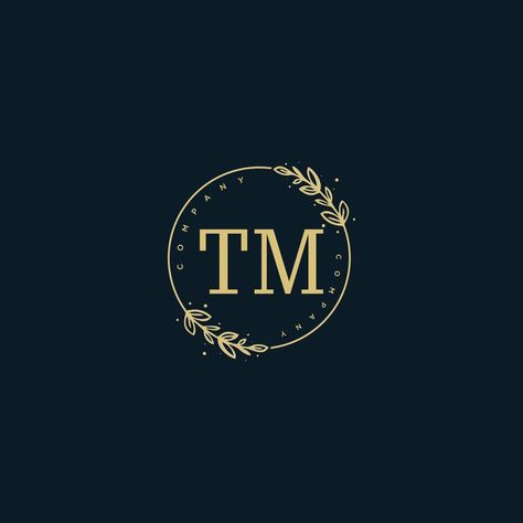 Initial TM beauty monogram and elegant logo design, handwriting logo of initial signature, wedding, fashion, floral and botanical with creative template. Tm Logo Design, Design Handwriting, Tm Logo, Handwriting Logo, Handwritten Logo, Dark Nature, Elegant Logo Design, Dark Nature Aesthetic, Elegant Logo