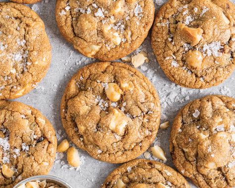 Browned Butter, White Chocolate, and Macadamia Cookies Snickerdoodle Bars, White Chocolate Macadamia Nut Cookies, Macadamia Cookies, Whats Gaby Cooking, Macadamia Nut Cookies, Nut Cookies, White Chocolate Macadamia, Chocolate Macadamia, Cookies Bars