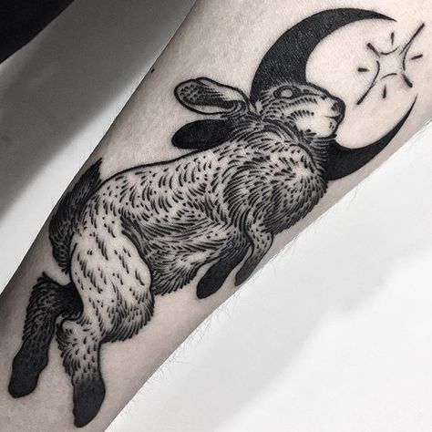 ✨ #blacktattooart #blacktattoo #envyneedles #tatsoul #linework #onlyblackart #darkartists #onlythedarkest #blackwork #blackworkerssubmission #blackworkers Rabbit Tattoo, Black Drawing, Bunny Tattoos, Forearm Tattoo Design, Cat Tat, Rabbit Tattoos, 4 Tattoo, Cool Tattoos For Guys, Body Modification