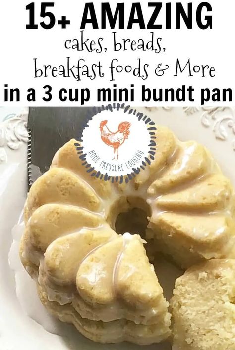 Cakes and Bread made in a 3 cup Bundt pan - Indoor Smoker, Bundt Pan Recipes, Yeast Recipes, Bundt Cake Recipe, Mini Bundt, Mini Bundt Cakes, Bundt Cakes Recipes, Pan Recipes, Bundt Pan