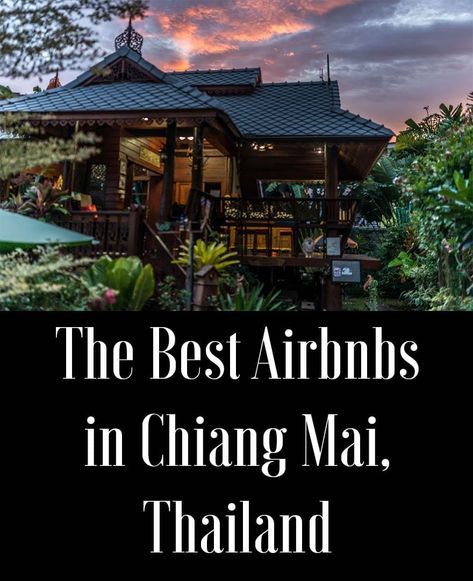 The Best Airbnbs in Chiang Mai Thailand for Two People - JetsetChristina Best Airbnb Thailand, Waterfall Resort, Best Tropical Vacations, Thailand Resorts, Chiang Mai Hotel, Thailand Honeymoon, Thailand Vacation, Thailand Adventure, Best Rooftop Bars