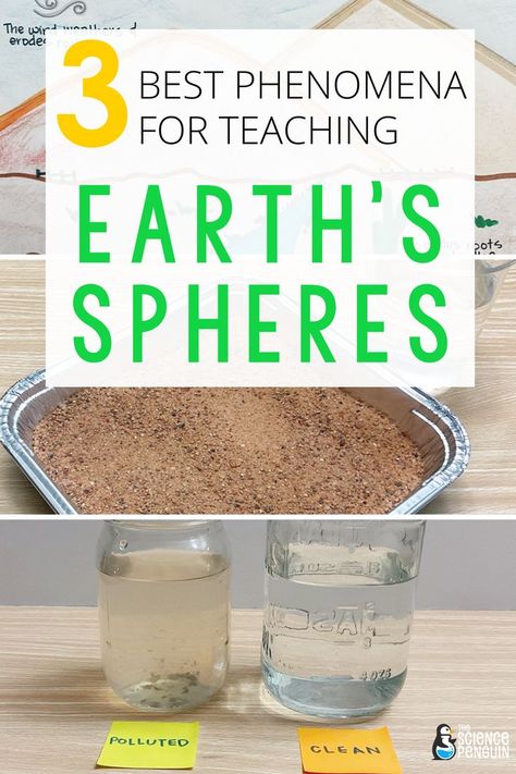 Earth Science Experiments, Earth Science Middle School, Earth Science Projects, Science Lessons Middle School, Teaching Weather, Earth's Spheres, The Science Penguin, Science Penguin, Earth Science Lessons