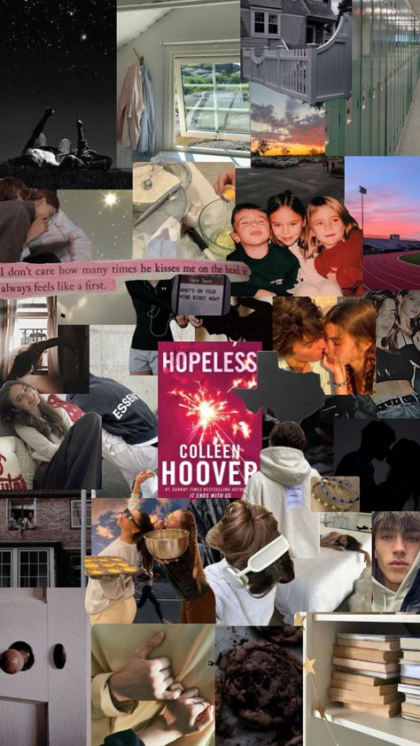 Hopeless - Colleen Hoover #hopelesscolleenhoover #colleenhooverbooks Hopeless Colleen Hoover, Colleen Hoover Books, Collage Book, Unread Books, Favorite Book Quotes, Inspirational Books To Read, Book Nerd Problems, Top Books To Read, Romantic Books