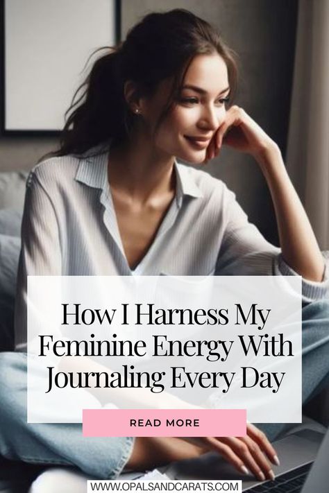 Learn how I harness my feminine energy through daily journaling. This simple practice empowers me to stay balanced, creative, and grounded. Discover more on how to connect with your inner feminine energy on the blog and save this pin to revisit! #feminineenergyjournal #dailyjournaling #feminineempowerment Feminine Energy Journal, Energy Journal, Daily Journaling, Goal Journal, New Year Goals, Goal Planning, Daily Journal, Feminine Energy, Goal Setting