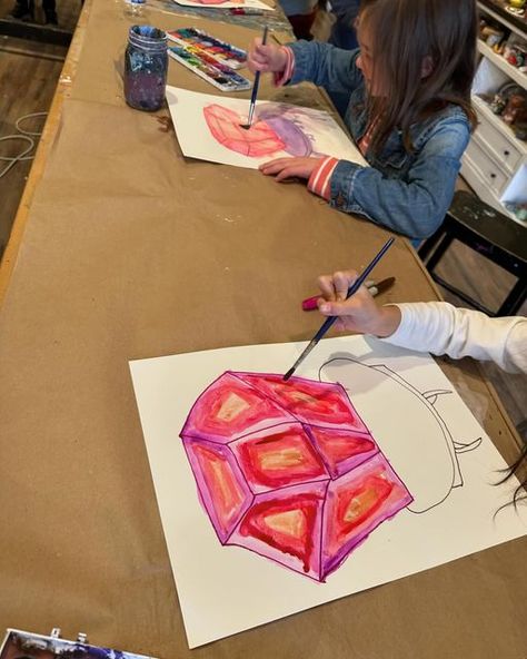 Parker Art School on Instagram: "In honor of valentines this week we gave the students a little sweet treat, and then showed them how to draw these fantastic Ring pop watercolors, which they will layer onto another background and create a fun pop art painting with!" Ring Pop Art Lesson, School Art Show, Printable Art Activities, Art Camp Projects, Pop Art Food, Balance Art, Middle School Art Projects, Classroom Art Projects, Art Lessons For Kids