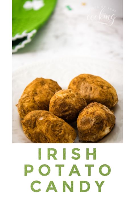 Irish Potato Candy - Moore or Less Cooking Potato Candy Old Fashioned, Irish Potato Candy Recipe, Irish Candy, Irish Potato Candy, Homemade Hummingbird Food, Potato Candy, Hummingbird Food, Irish Potato, Sees Candies