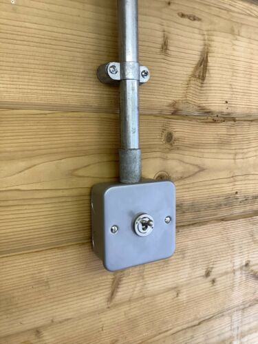 Vintage / Industrial Style 1 Gang Toggle Surface Mount Light Switch Conduit | eBay Industrial Light Switch, Exposed Conduit Lighting, Exposed Electrical Conduit Ideas, Exposed Conduit, Modernist Kitchen, Conduit Lighting, Stable Conversion, Garden Office Shed, Office Shed