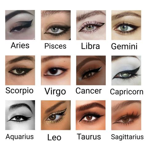 Libra Makeup Look Zodiac, Scorpio Eye Makeup, Sag Rising Makeup, Leo Makeup Zodiac Signs, Gemini Venus Makeup, Saggitarius Rising Makeup, Capricorn Rising Makeup, Virgo Rising Makeup, Taurus Rising Makeup