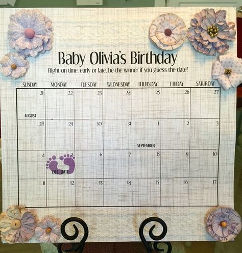 Calendar Baby Shower Game, Baby Calendar Due Date, Guess Due Date Calendar, Baby Shower Due Date Calendar, Guess The Date, Guess The Date Baby Shower Calendar, Baby Due Date Calendar, Due Date Calendar, Baby Olivia