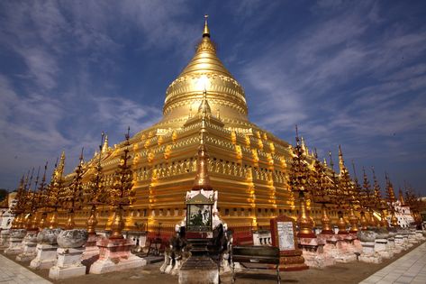 pagode Shwezigon, Bagan, shwezigon pagoda | Philippe GUY | Flickr Shwezigon Pagoda, Myanmar Travel, Bagan, Burj Khalifa, Boyfriend Pictures, Myanmar, Travel Guide, Temple