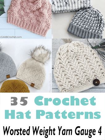 35 Free Easy Crochet Hat Patterns Worsted Yarn to Make Worsted Weight Crochet Hat Pattern Free, Crochet Hat Worsted Weight Yarn, Worsted Weight Crochet Hat, Crochet Christmas Ornaments Free Patterns, Free Crochet Hat Patterns, Crochet Christmas Ornaments Free Pattern, Slouch Hat Pattern, Crochet Hat Patterns, Easy Crochet Hat Patterns