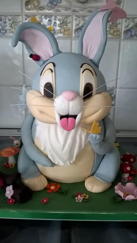 thumper by Vanessa Thumper Cake, Disney Themed Cakes, Vanilla Sponge Cake, Animal Cakes, Character Cakes, Disney Cakes, Childrens Birthday Cakes, Specialty Cakes, Easter Cakes