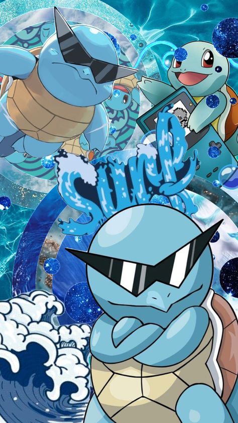 #aesthetic #moodboard #pokemon #squirtle Squirtle Wallpaper Aesthetic, Squrtile Pokemon Wallpaper, Pokemon Blue Aesthetic, Squirtle Squad Wallpaper, Pokemon Squirtle Wallpaper, Water Pokemon Wallpaper, Squirtle Wallpaper, Squirtle Pokemon Art, Squirtle Squad