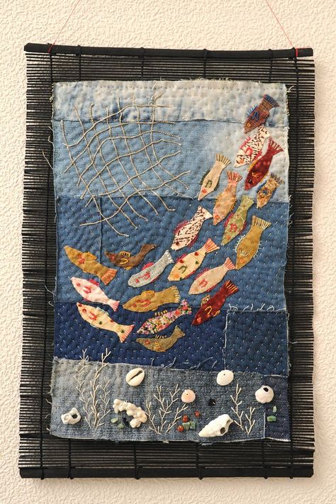 Finger Biting, Birmingham City University, Gallery Interior, Beach Quilt, Landscape Art Quilts, Art Gallery Interior, Textile Art Embroidery, Fabric Postcards, Fabric Cards