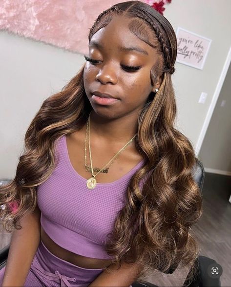 Cuties Hairstyles, Frontal Hairstyles Ideas, Senior Hairstyles, Wigs Ideas, Homecoming Hairstyle, Black Dancers, Straighten Hair, Frontal Wig Hairstyles, Birthday Hairstyles