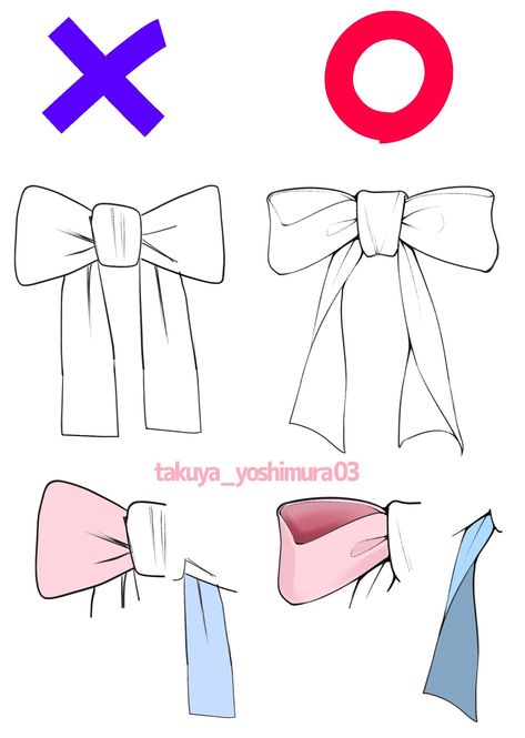 How To Add Detail To Clothes Drawing, Drawing Basics, Bow Drawing, Anime Drawing, Digital Painting Tutorials, Anime Drawings Tutorials, Drawing Clothes, Drawing Lessons, Art Tutorials Drawing