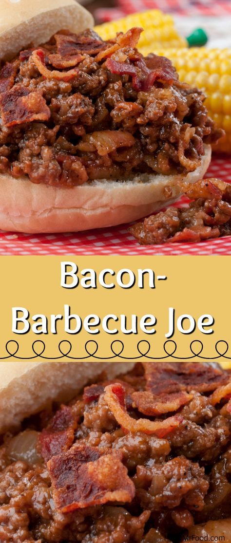 Bacon Sloppy Joes Recipe, Sloppy Joe Ideas, Bacon Sloppy Joes, Manly Meals, Cheese Burger Recipe, Man Meals, Best Sloppy Joe Recipe, Sloppy Joe Recipe, Cheeseburger Recipe