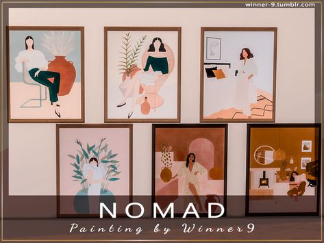 Winner9's Nomad Painting Sims 4 Clutter, Sims 5, Decorative Set, Sims 4 Mm Cc, Free Sims, Sims 4 Mm, Sims 4 Characters, Sims House Design, Sims Four