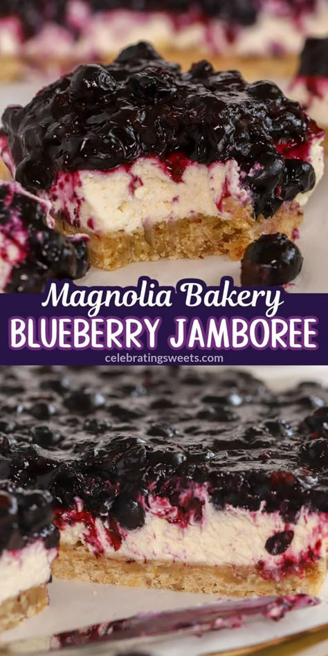 Blueberry Delight Lush Dessert, Easy Desserts With Blueberries, Fall Berry Desserts, Blueberry Jamboree, Blueberry Dessert Recipes, Easy Blueberry Desserts, Celebrating Sweets, Blueberry Desserts Recipes, Blueberry Delight