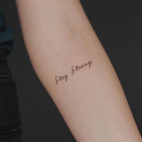 Strong Tattoo Ideas, Tattoo Stay Strong, Stay Strong Tattoo, Strong Tattoos, Simple Tattoo, Stay Strong, Minimalist Tattoo, Simple Tattoos, Tatting