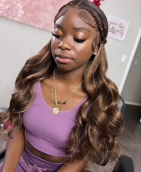 Cuties Hairstyles, Frontal Hairstyles Ideas, Senior Hairstyles, Wigs Ideas, Homecoming Hairstyle, Black Dancers, Straighten Hair, Frontal Wig Hairstyles, Birthday Hairstyles