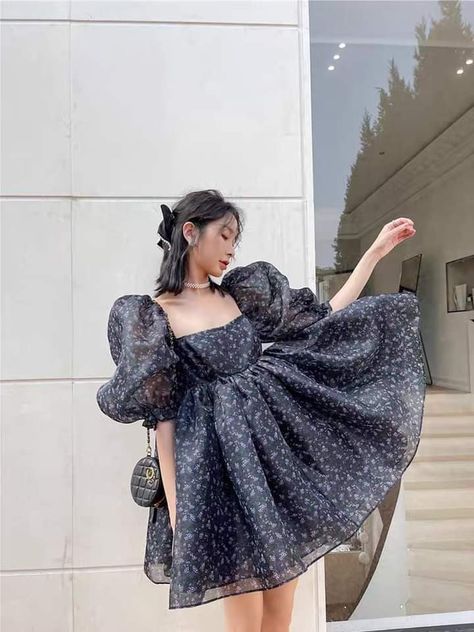 Short Puffy Dresses, Trendy Maxi Dresses, Puffy Dresses, Girls Maxi Dresses, Puff Dress, Stylish Dress Book, Girls Fashion Clothes, Fashion Kids, Girls Fashion