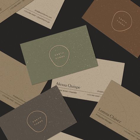 Earthy Logos, Saturation Color, Business Kit, Business Card Design Minimalist, Identity Development, Branding Design Packaging, Business Card Inspiration, Design Board, Cards Design