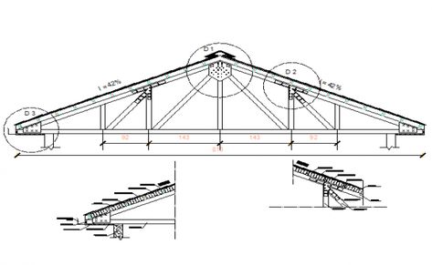 King post section detail dwg file Truss Detail, Section Detail, Structural Drawing, Modern House Floor Plans, Drawing Block, Stone Facade, Autocad Drawing, House Floor, House Floor Plans