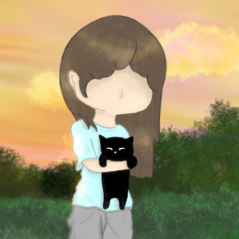 A drawing of a girl outside holding a cat Girl Holding Cat Drawing, Holding Cat Drawing, Girl Holding Cat, A Drawing Of A Girl, Holding A Cat, Drawing Of A Girl, Wood Slices, Cat Drawing, A Drawing