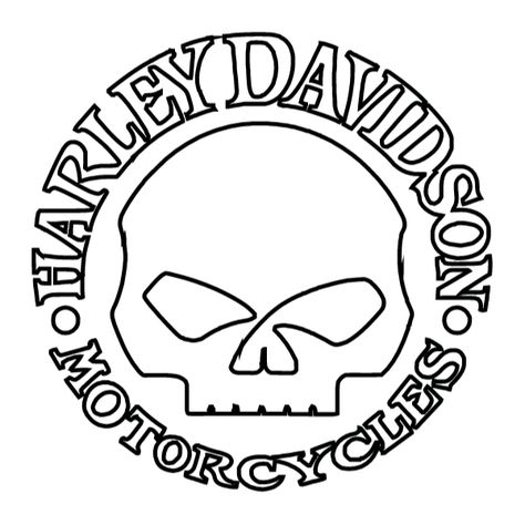 Harley Davidson Stickers, Logo Harley Davidson, Harley-davidson Sportster, Harley Davidson Skull, Harley Davidson Artwork, Harley Davidson Wallpaper, Simple Drawings, Paint Stencils, How To Make Stencils