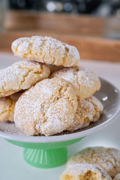 Chewy Ricciarelli Cookies | 12 Tomatoes Italian Ricciarelli Cookies, Rugula Cookies Recipe, Cuccidati Cookies, Ricciarelli Cookies, Tomatoes Recipes, Ricotta Cookies, 12 Tomatoes Recipes, 12 Tomatoes, Recipes Christmas