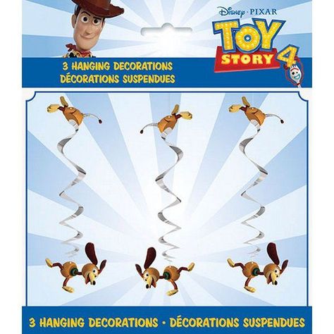 Check out Disney's Toy Story 4 Hanging Swirl Decorations (3) from Birthday Express Toy Story Decorations, Toy Story Slinky, Diy Photo Booth Backdrop, Toy Story Party Decorations, Toy Story Movie, Toy Story Theme, Booth Backdrops, Story Birthday, Movie Birthday