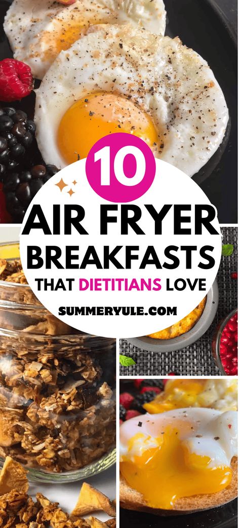 Is it time for breakfast yet? As a registered dietitian, I love using my air fryer to make easy and healthy breakfasts to start my day. I hope you love these ideas as much as I do, and that they help to make your mornings a little more delicious. :) Summer Yule, MS, RDN Air Fryer Breakfast Recipes, Airfryer Breakfast, Air Fryer Recipes Keto, Air Fryer Breakfast, Air Fryer Recipes Breakfast, Air Fryer Recipes Dessert, Cooks Air Fryer, Air Fried Food, Air Fryer Oven Recipes