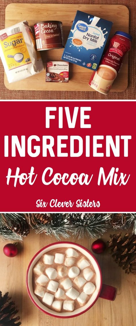 Hot Chocolate Mix Recipes Dry, Hazelnut Creamer, Hot Cocoa Mix Recipe, Hot Chocolate Mix Recipe, Homemade Hot Chocolate Mix, Diy Dessert, Diy Hot Cocoa, Hot Cocoa Gift, Diy Hot Chocolate