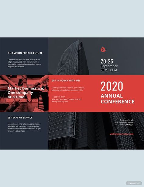 Free Conference Business Brochure Template Conference Brochure Design, Conference Brochure, Modular Type, Conference Program, Brochure Cover Design, Corporate Meeting, Graphic Design Brochure, Bi Fold Brochure, Microsoft Publisher