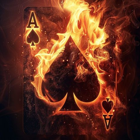 Playing With Fire, Ace Card, Poker Face, Small Tattoos For Guys, Ace Of Spades, Fire Art, High Stakes, Small Tattoos, Tattoos For Guys