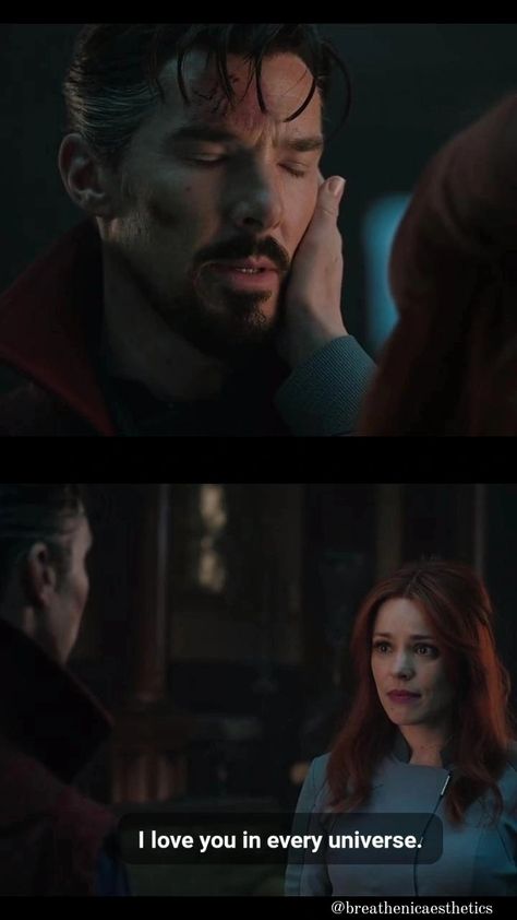 Stephen Strange And Christine Palmer, Doctor Strange I Love You In Every Universe, Mcu Quotes, Universe Drawing, Weird Quotes, Stephen Strange, What's True Love, Weird Quotes Funny, Cute Love Quotes For Him