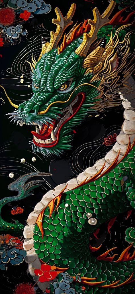 Dragon Wallpaper 4k, Chinese Graphic, Asian Wallpaper, Dragon Wallpaper Iphone, Aesthetic Motivation, Japanese Pop Art, Chinese Artwork, Iphone Dynamic Wallpaper, Android Wallpaper Art