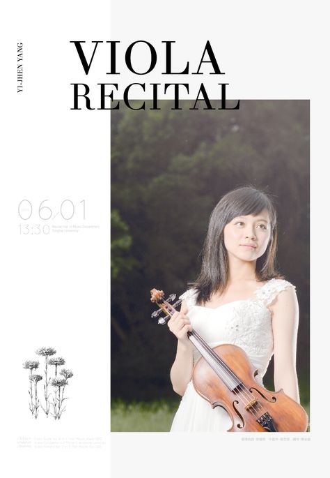 Senior Recital Poster, Recital Poster, Senior Recital, Invitation Poster, Poster Ideas, Music Photography, Visual Design, Movie Posters, Music