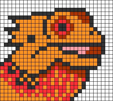 32x32 Pixel Art Grid, Lizard Pet, Pixel Art Templates, Crested Gecko, Pixel Crochet, Pixel Art Grid, Reptiles Pet, Dragon Pattern, Alpha Pattern