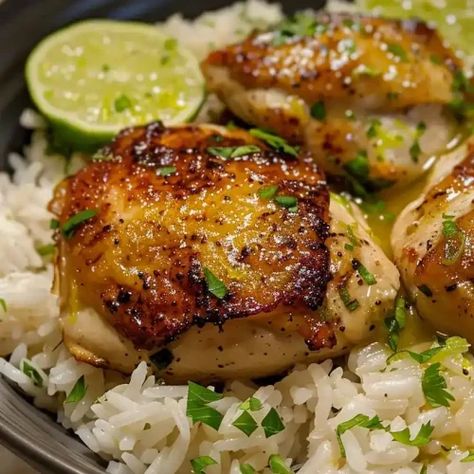 Coconut Lime Chicken and Rice - Better Homebase Coconut Lime Chicken And Rice, Lime Chicken And Rice, Coconut Lime Rice, Chicken Entree, Coconut Lime Chicken, Chicken And Rice Dishes, Protein Bowls, Chicken Zucchini, Cilantro Lime Chicken