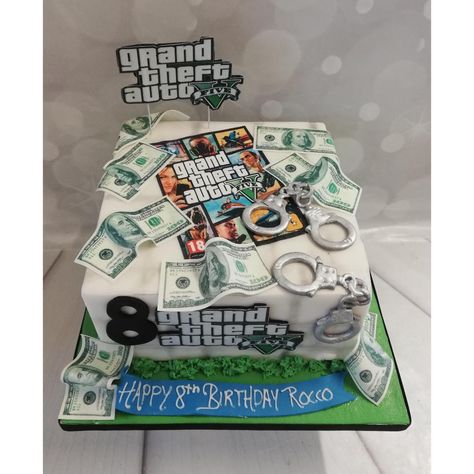 Grand Theft Auto Cake, Cod Cakes, Cake Games, Grand Theft Auto, 9th Birthday, Amazing Cakes, Frozen, Birthday Cake, Cake