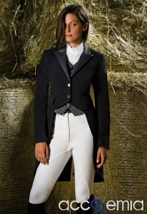 Accademia Italiana Unicorn Warrior, Dressage Outfit, Warrior Inspiration, Dressage Coats, Dressage Fashion, Equine Fashion, Women Rule, Wellington Florida, Riding Outfits