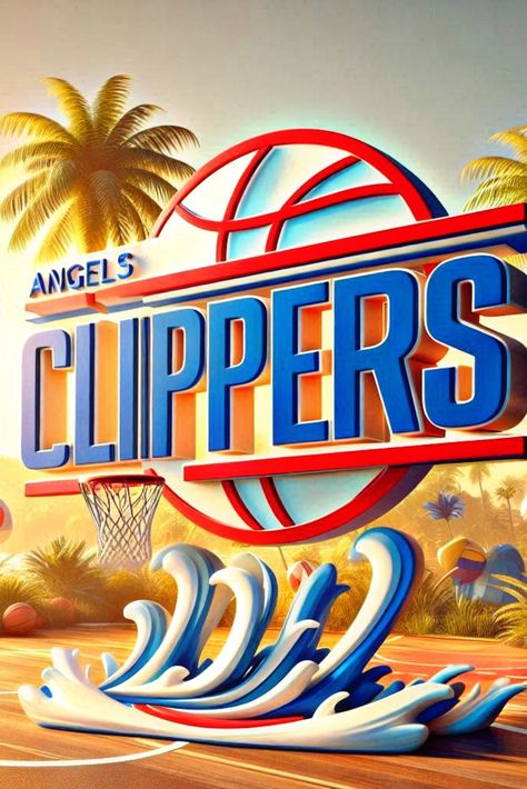 #NBA #Clippers #LosAngeles #Logo #2024 Basketball Logo Design, Basket Nba, Basketball Logo, La Clippers, Basketball Art, Los Angeles Clippers, Atlanta Hawks, Basketball Teams, Nba