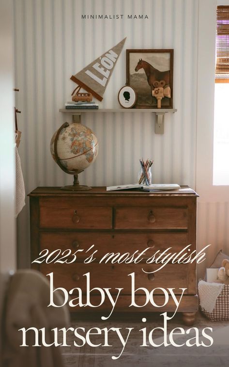 Searching for the best inspo for your baby boy nursery in 2025? I'm a professional nursery & design writer *and* boy mom and *THESE* super adorable boy nurseries arejust too good to miss - add them to your nursery ideas board today! Explore the most popular nursery themes for boys - from totally modern baby boy nursery inspo to neutral boy nursery decor, this nursery room inspiration is going to leave you feeling inspired & ready to bring your baby room visiont o life! Painting A Crib Safely, Indiana Jones Nursery, Ski Nursery Theme, Dark Nursery Furniture, Peter The Rabbit Nursery, Baby Boy Room Paint Ideas, Baby Boy Room Inspiration, Ralph Lauren Toddler Room, Boy Nursery Room Inspiration